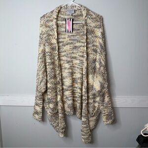 Hayden Cream and Gray Knit Cardigan